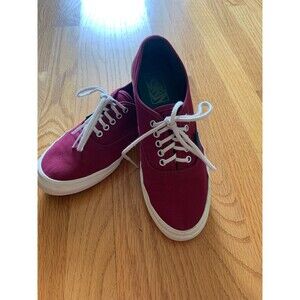 VANS Authentic Canvas Burgundy Sneakers Shoes Womens Size 8.5
